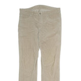 MAC Mens Cotton Beige Regular Straight Trousers W36 L31 Casual Smart Zip