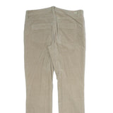 MAC Mens Cotton Beige Regular Straight Trousers W36 L31 Casual Smart Zip