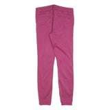 TOMMY HILFIGER Womens Cotton Blend Pink Slim Skinny Trousers W30 L30 Stylish