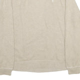 POLO RALPH LAUREN Mens Beige Plain Cotton Jumper Crew Neck Basic Knit XL Classic