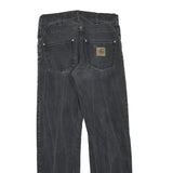 CARHARTT Womens Regular Black Denim Cotton Blend Zip Jeans W32 L30 Classic Style