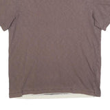NEXT Mens Brown V-Neck Cotton Blend T-Shirt S Short Sleeve Plain Casual