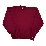90'S Blank Made In USA Russell Athletic Sweatshirt - XL Burgundy Cotton Blend