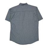 Wrangler Checked Short Sleeve Shirt - Medium Blue Cotton