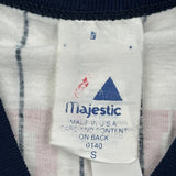 1980s Braves Majestic Pinstripe Jersey - Small White Cotton