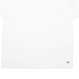 LEVI'S Mens White L V-Neck Plain Cotton Blend T-Shirt Casual Summer Wear
