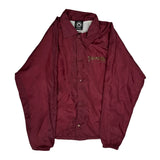 Pentagram Thrasher Graphic Windbreaker - Small Burgundy Polyester