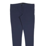 SILVIAN HEACH Womens Polyester Blend Navy Slim Skinny Trousers W32 L30