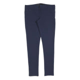 SILVIAN HEACH Womens Polyester Blend Navy Slim Skinny Trousers W32 L30