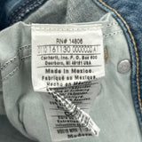 Carhartt Carpenter Trousers - 36W UK 14 Blue Cotton Blend