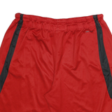NIKE Mens Red & Black Casual Relaxed Fit Shorts L W32 Breathable Mesh Pockets