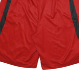 NIKE Mens Red & Black Casual Relaxed Fit Shorts L W32 Breathable Mesh Pockets