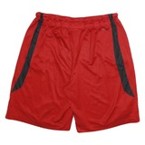 NIKE Mens Red & Black Casual Relaxed Fit Shorts L W32 Breathable Mesh Pockets