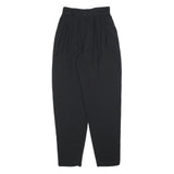 BIANCA Womens Polyester Black Regular Fit Straight Trousers W25 L32 Zip Closure