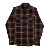 Harley Davidson Checked Flannel Shirt - Medium Brown Cotton