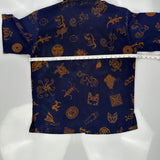 Via Ripatti Designs Hawaiian Shirt - Large Blue Cotton