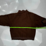 Unbranded Checked Bomber Jacket - Large Brown Cotton