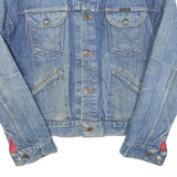 WRANGLER Mens Blue Button Cotton Blend Denim Jacket XS Casual Vintage Style