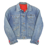 WRANGLER Mens Blue Button Cotton Blend Denim Jacket XS Casual Vintage Style