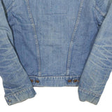 WRANGLER Mens Blue Button Cotton Blend Denim Jacket XS Casual Vintage Style