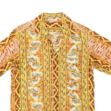 BAREFOOT HALLOWEEN Mens Yellow Halloween Themed Shirt XS Cotton Blend Casual