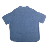 BATIK BAY Mens Blue Rayon Shirt 2XL Casual Summer Button Shirt