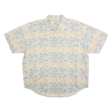 NATURAL ISSUE Mens Blue & Beige Pattern Shirt XL Cotton Summer Casual