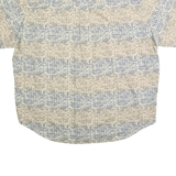 NATURAL ISSUE Mens Blue & Beige Pattern Shirt XL Cotton Summer Casual