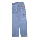 DICKIES Mens Regular Fit Blue Denim Jeans W30 L34 Workwear Cotton Blend Zip
