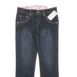 LEVI'S Womens Jeans Blue Slim Straight Denim Medium W28 L25 Stylish Zip