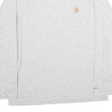 CARHARTT Mens Grey Pocket Long Sleeve Crew Neck Cotton T-Shirt M Casual Workwear