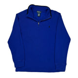 Polo By Ralph Lauren 1/4 Zip - Small Blue Cotton