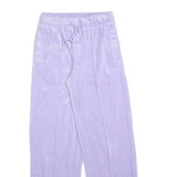 KARL KANI Womens Joggers Purple S W26 L30 Relaxed Wide-Leg Polyester Drawstring