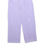 KARL KANI Womens Joggers Purple S W26 L30 Relaxed Wide-Leg Polyester Drawstring