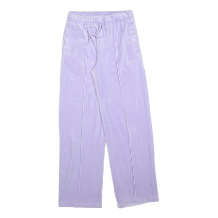 KARL KANI Womens Joggers Purple S W26 L30 Relaxed Wide-Leg Polyester Drawstring