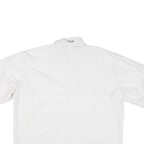 REEBOK Mens White Lapel Nylon Jacket XL Lightweight Zip Pockets Casual