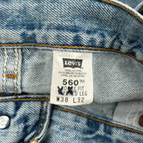550 Levis Jeans - 38W 32L Light Wash Cotton