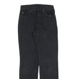 LEVI'S Womens Regular Black Jeans Denim W26 L32 Button Closure Classic Fit