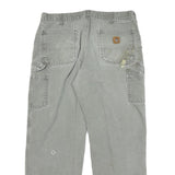 CARHARTT Mens Jeans Grey Regular Straight Denim W34 L29 Workwear Utility