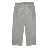 CARHARTT Mens Jeans Grey Regular Straight Denim W34 L29 Workwear Utility