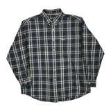 Chaps Ralph Lauren Checked Shirt - XL White Cotton Blend