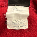 Starter Sweatshirt - XL Red Cotton Blend