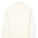 BOGNER Womens White Wool Blend Button Jacket L Casual Timeless Elegant Design