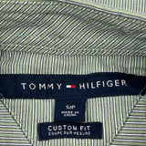 Tommy Hilfiger Striped Shirt - Small Green Cotton