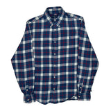 Ralph Lauren Checked Flannel Shirt - XL Blue Cotton