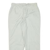 LACOSTE Mens Cotton Blend White Relaxed Straight Trousers W31 L27 Casual Summer