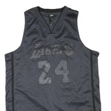 ADIDAS Mens Black Lakers 24 Sleeveless V-Neck Jersey L Sportswear