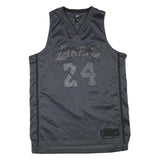 ADIDAS Mens Black Lakers 24 Sleeveless V-Neck Jersey L Sportswear