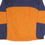 ASICS Mens Navy & Orange Zip Jacket XL Polyester Blend Colourblock Sportswear