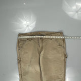 Carhartt Double Knee Carpenter Trousers - 38W 30L Beige Cotton